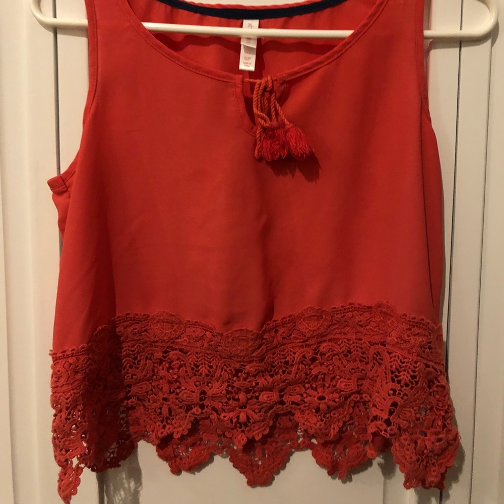 Coral-orange top